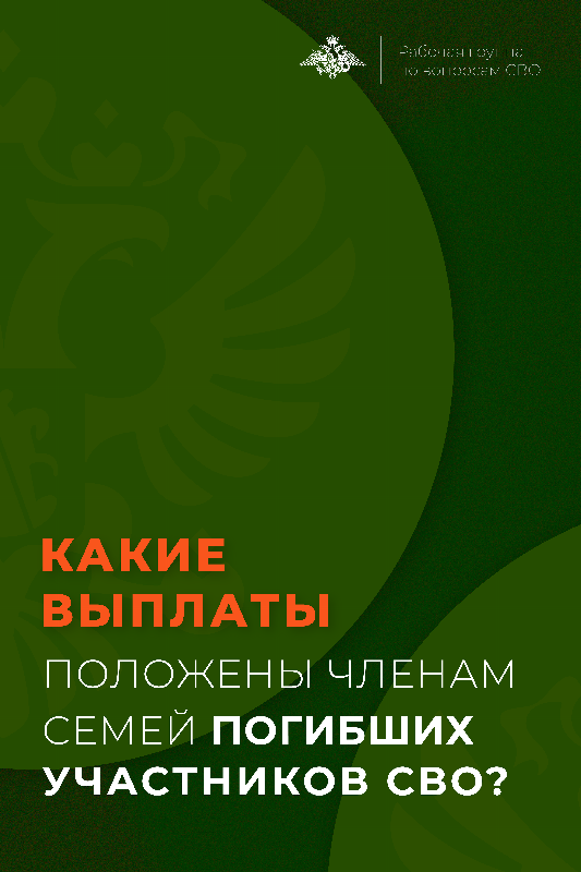 Какие выплаты положены членам семей погибших участников СВО?