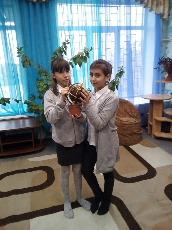 Поделка из кофейных зёрен 